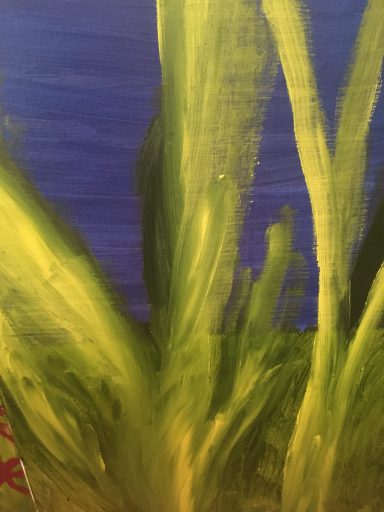 Abstract greenery painting